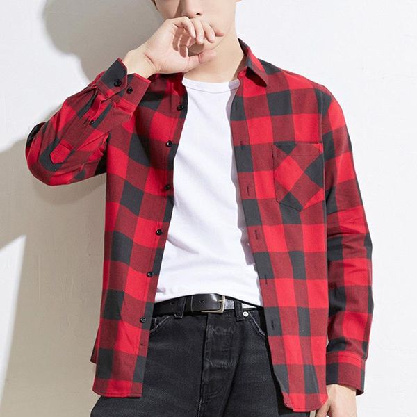 men's casual shirts male plaid shirt 2021 fashion spring autumn long sleeve slim-fit 100% cotton soft flannel plus size 4x, White;black
men's casual shirts male plaid shirt 2021 fashion spring autumn long sleeve slim-fit 100% cotton soft flannel plus size 4x, White;black