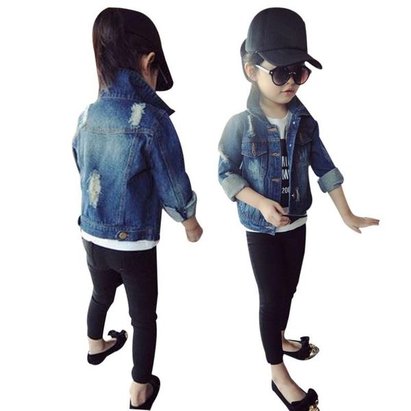 jackets pocket kids girls denim jacket children and coats spring baby outwear outerwear hole long top, Blue;gray
jackets pocket kids girls denim jacket children and coats spring baby outwear outerwear hole long top, Blue;gray