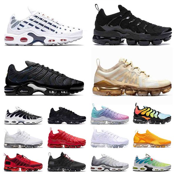 classic tn plus fly knit mens womens running shoes all black triple moc laceless plus tn men trainers sneakers size 36-45, White;red
classic tn plus fly knit mens womens running shoes all black triple moc laceless plus tn men trainers sneakers size 36-45, White;red