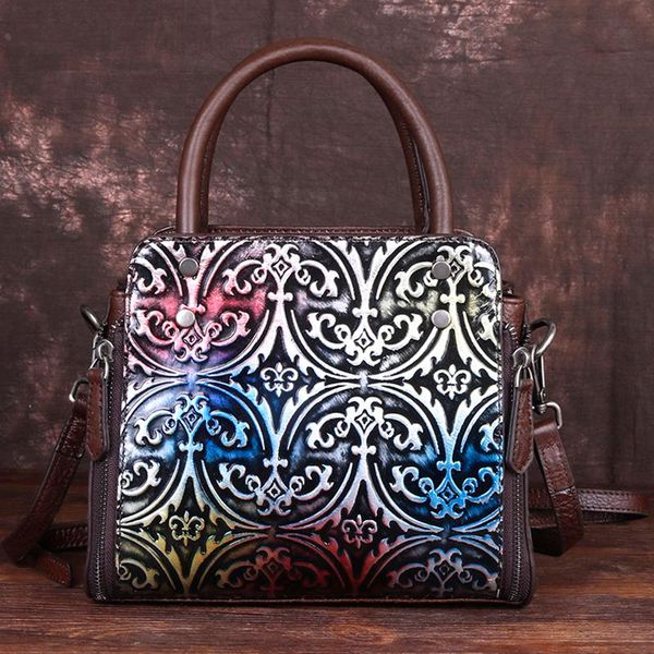 genuine leather tote bag cowhide handbag leisure female retro women messenger shoulder embossed bags
genuine leather tote bag cowhide handbag leisure female retro women messenger shoulder embossed bags