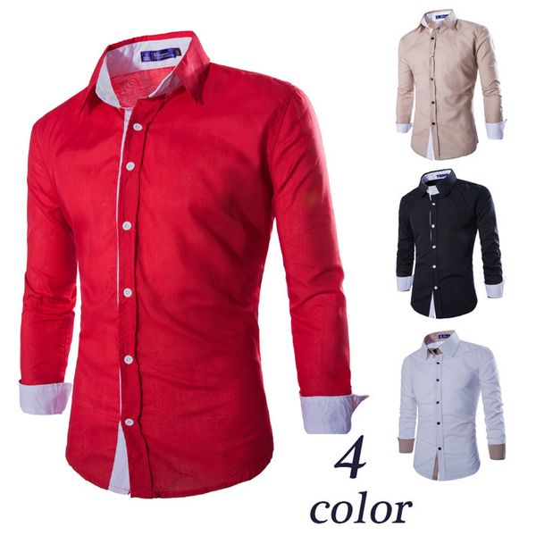 mens color matching shirt lapel neck long sleeve shirt ladies single breasted clothing, White;black
mens color matching shirt lapel neck long sleeve shirt ladies single breasted clothing, White;black