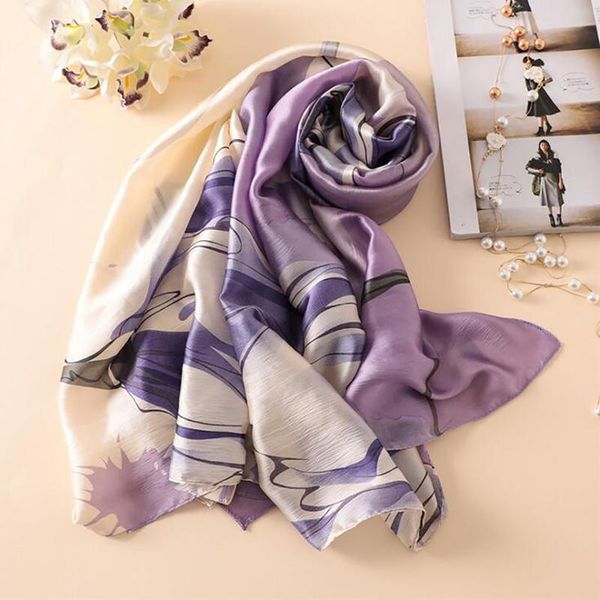women silk scarf big flower print purple beach shawl luxury silk scarves wrap shawl scarves female women's scarf 180*90cm, Blue;gray
women silk scarf big flower print purple beach shawl luxury silk scarves wrap shawl scarves female women's scarf 180*90cm, Blue;gray