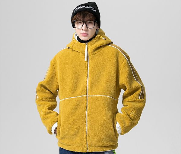 lamb velvet cotton jacket plush soft thick winter double wear men lamb faux fur warm hooded coat black white yellow, Black;brown
lamb velvet cotton jacket plush soft thick winter double wear men lamb faux fur warm hooded coat black white yellow, Black;brown
