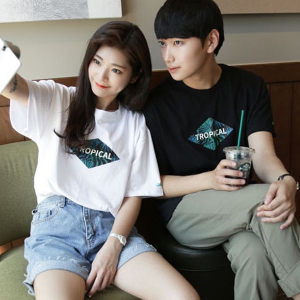 women's summer 's yuansuo style short sleeve t-shirt girlfriends korean loose casual ins trend wear couple wear couple dress tjr7p, White
women's summer 's yuansuo style short sleeve t-shirt girlfriends korean loose casual ins trend wear couple wear couple dress tjr7p, White