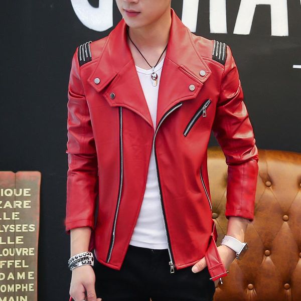 men's fur & faux leather men spring autumn korean version tide casual slim thick hip hop japan style black red jacket
men's fur & faux leather men spring autumn korean version tide casual slim thick hip hop japan style black red jacket