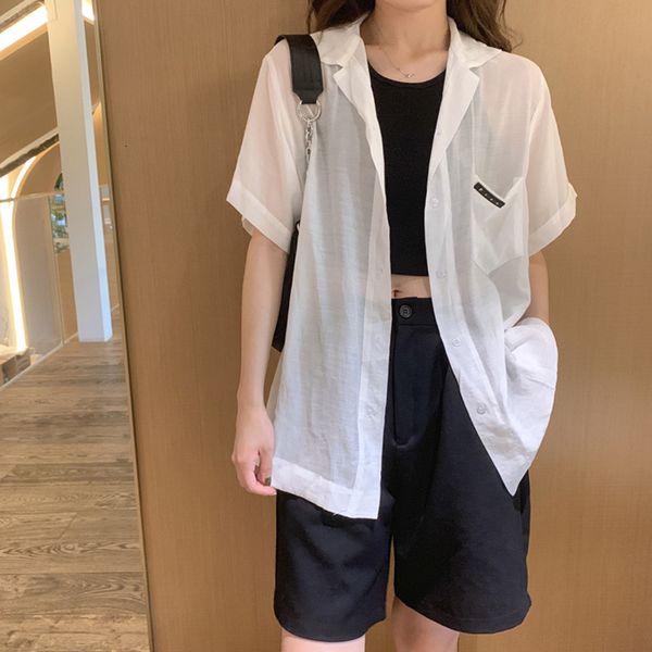 2021 new femme womens summer korean style little tag short female blouses (f4002) ra99, White
2021 new femme womens summer korean style little tag short female blouses (f4002) ra99, White