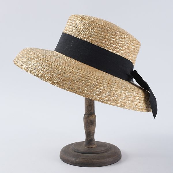 uspop new women natural wheat casual summer large brim beach hat vintage drooping bow straw sun hats y200714, Blue;gray
uspop new women natural wheat casual summer large brim beach hat vintage drooping bow straw sun hats y200714, Blue;gray