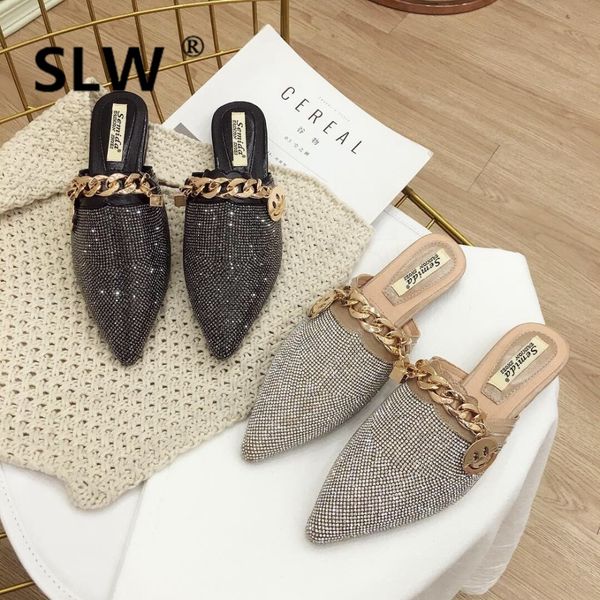 woman shoes luxury flat slippers glitter slides mules women flock designer jelly 2019 sliders crystal fabric basic rubber pu x1020, Black
woman shoes luxury flat slippers glitter slides mules women flock designer jelly 2019 sliders crystal fabric basic rubber pu x1020, Black