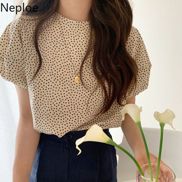neploe summer vintage women shirts puff sleeve elegant ladies blouse korean new polka dot o neck blusa feminina lj200812, White
neploe summer vintage women shirts puff sleeve elegant ladies blouse korean new polka dot o neck blusa feminina lj200812, White