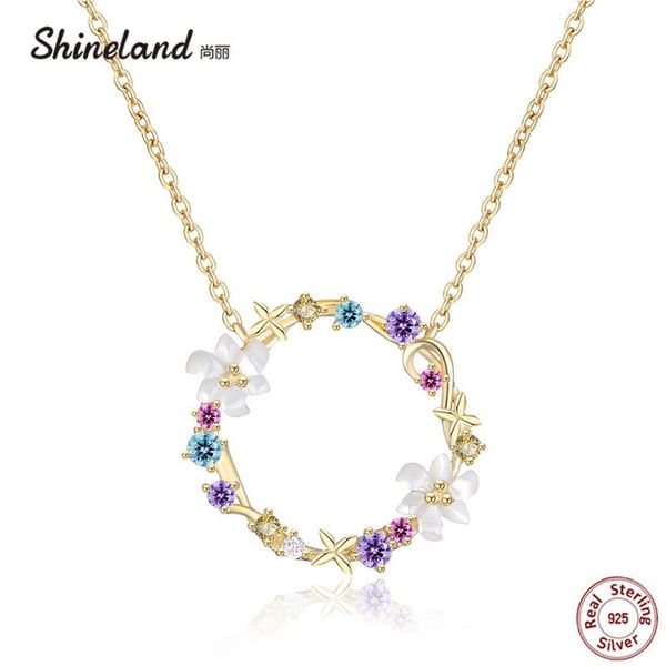 chains shineland flower wreath colorful shiny zircon genuine 925 sterling silver & gold color necklaces pendants women lady love gift
chains shineland flower wreath colorful shiny zircon genuine 925 sterling silver & gold color necklaces pendants women lady love gift