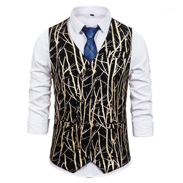 men's vests men v neck double breasted suit vest hipster shiny gold branches bronzing nightclub prom dress waistcoat bronzing1, Black;white
men's vests men v neck double breasted suit vest hipster shiny gold branches bronzing nightclub prom dress waistcoat bronzing1, Black;white