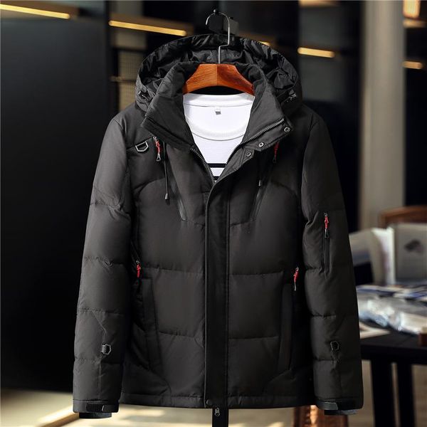 down jacket male winter coats hooded detachable keep warm thermal windproof men's down jackets parkas, Black
down jacket male winter coats hooded detachable keep warm thermal windproof men's down jackets parkas, Black