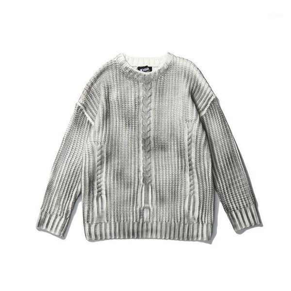 high street retro distressed tie-dye twist sweaters men and women crew neck oversize pullover knitted loose, White;black
high street retro distressed tie-dye twist sweaters men and women crew neck oversize pullover knitted loose, White;black