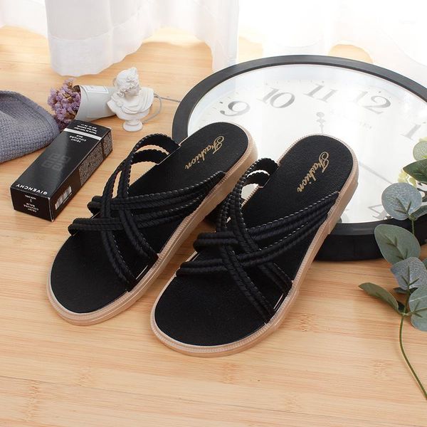 female non slip slippers wild open toe outdoor casual thick soled slippers summer women sandals beach shoes casual lady shoes1, Black
female non slip slippers wild open toe outdoor casual thick soled slippers summer women sandals beach shoes casual lady shoes1, Black
