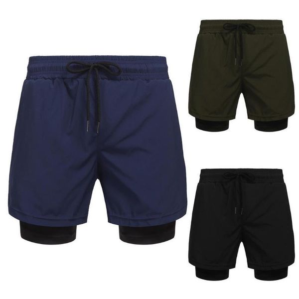 men fashion drawstring elastic waist solid gym, linen casual gym fitness natural summer above knee kg-367, Black;blue