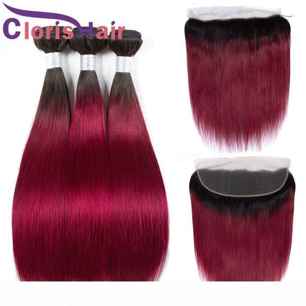 malaysian virgin burgundy ombre weave bundles with 13x4 frontal straight human hair swiss lace closures and red colored extensions, Black;brown
malaysian virgin burgundy ombre weave bundles with 13x4 frontal straight human hair swiss lace closures and red colored extensions, Black;brown