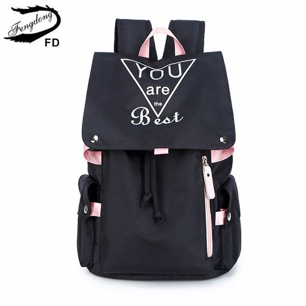 fengdong teenage girls school bags fashion black pink large school backpack waterproof book bag student girl luminous backpack lj201225
fengdong teenage girls school bags fashion black pink large school backpack waterproof book bag student girl luminous backpack lj201225