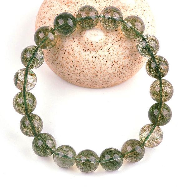 beaded, strands genuine natural green hair rutilated quartz bracelet brazil round beads 6-12mm, Black
beaded, strands genuine natural green hair rutilated quartz bracelet brazil round beads 6-12mm, Black