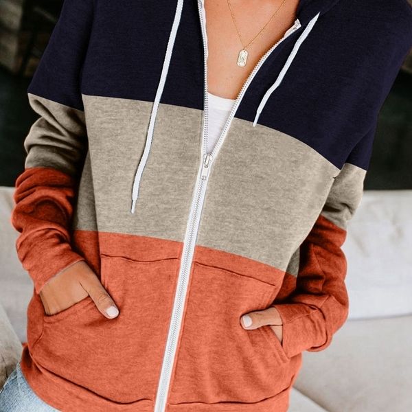 autumn winter sweatshirts women contrast sports hoodies casual zipper long sleeve hoodie fashion warm coat oversized hoodie t200828, Black
autumn winter sweatshirts women contrast sports hoodies casual zipper long sleeve hoodie fashion warm coat oversized hoodie t200828, Black