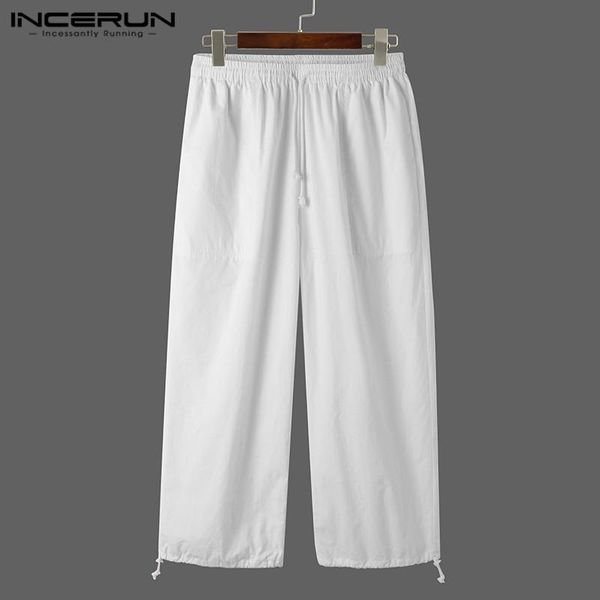 men's pants 2021 fashion cotton loose pantalones streetwear incerun men leisure wide leg solid color vintage drawstring trousers s-5xl, Black
men's pants 2021 fashion cotton loose pantalones streetwear incerun men leisure wide leg solid color vintage drawstring trousers s-5xl, Black