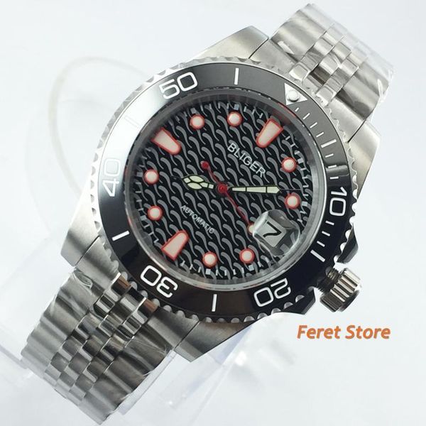 new bliger 40mm luxury black dial sapphire glass automatic miyota movement mental strap stainless steel gold case men watch1, Slivery;brown
new bliger 40mm luxury black dial sapphire glass automatic miyota movement mental strap stainless steel gold case men watch1, Slivery;brown