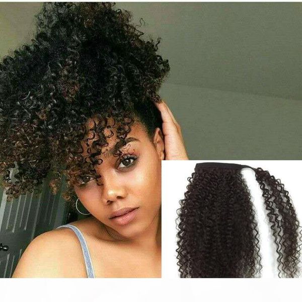 120g kinky curly pony tail hair piece human ponytail hair tight wrap around curly human hair ponytail extension, Black
120g kinky curly pony tail hair piece human ponytail hair tight wrap around curly human hair ponytail extension, Black
