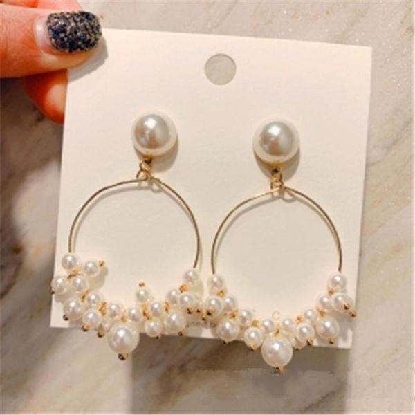 pearl earrings hoop beaded earring fashion water drop circle earrings temperament girl ear jewelry, Golden;silver
pearl earrings hoop beaded earring fashion water drop circle earrings temperament girl ear jewelry, Golden;silver