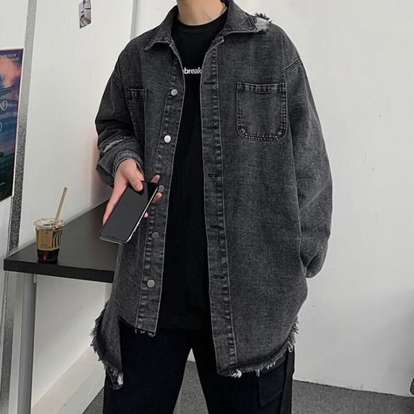 men's jackets irregular hole denim jacket korean fashion casual loose, Black;brown
men's jackets irregular hole denim jacket korean fashion casual loose, Black;brown