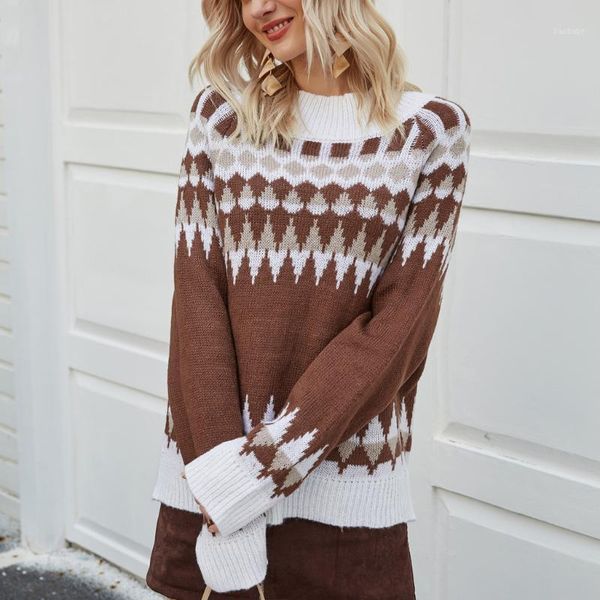 women fashion o-neck print sweaters comfortable long sleeves sweater pullover ladies autumn winter loose knitted sweater #41, White;black
women fashion o-neck print sweaters comfortable long sleeves sweater pullover ladies autumn winter loose knitted sweater #41, White;black