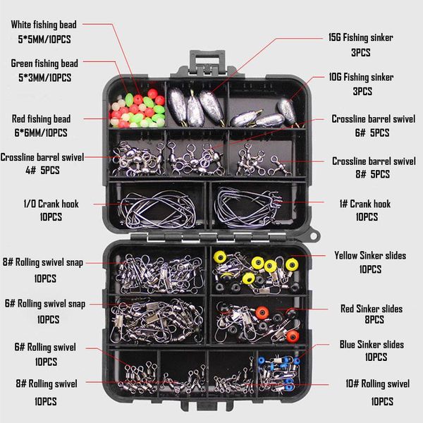 160pcs/box fishing accessories kit including jig hooks fishing sinker weights fishing swivels snaps with tackle box sqcjga pingtoy
160pcs/box fishing accessories kit including jig hooks fishing sinker weights fishing swivels snaps with tackle box sqcjga pingtoy