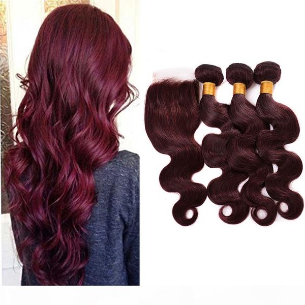 body wave virgin hair with closure human hair with closure 99j red wine hair weave 3 bundles with closure, Black;brown
body wave virgin hair with closure human hair with closure 99j red wine hair weave 3 bundles with closure, Black;brown