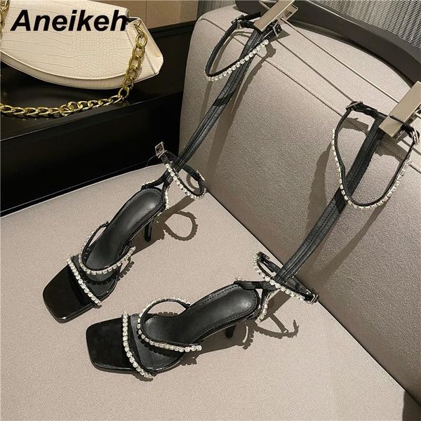 sandals aneikeh 2021 women's shoes pu thin heels open party bling gladiator buckle strap novelty polka dot metal decoratio, Black
sandals aneikeh 2021 women's shoes pu thin heels open party bling gladiator buckle strap novelty polka dot metal decoratio, Black