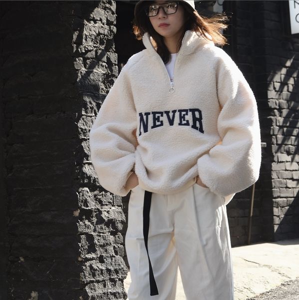 vt51o lufu sweater kyght autumn and winter new korean fluffy letter lamb wool zipper cotton-padded loose thickened for women kyght sw, Black
vt51o lufu sweater kyght autumn and winter new korean fluffy letter lamb wool zipper cotton-padded loose thickened for women kyght sw, Black
