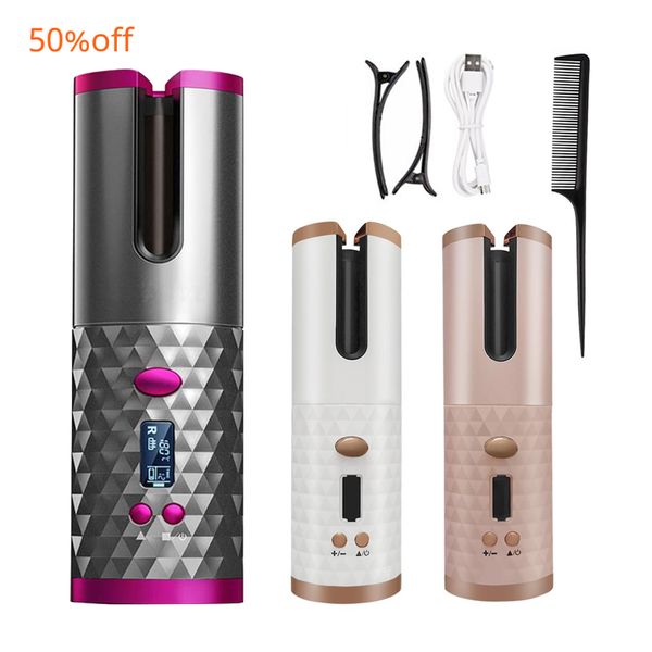 50%off portable wireless automatic curling iron hair curler usb rechargeable for lcd display curly machine with 1 comb+2pc clips
50%off portable wireless automatic curling iron hair curler usb rechargeable for lcd display curly machine with 1 comb+2pc clips