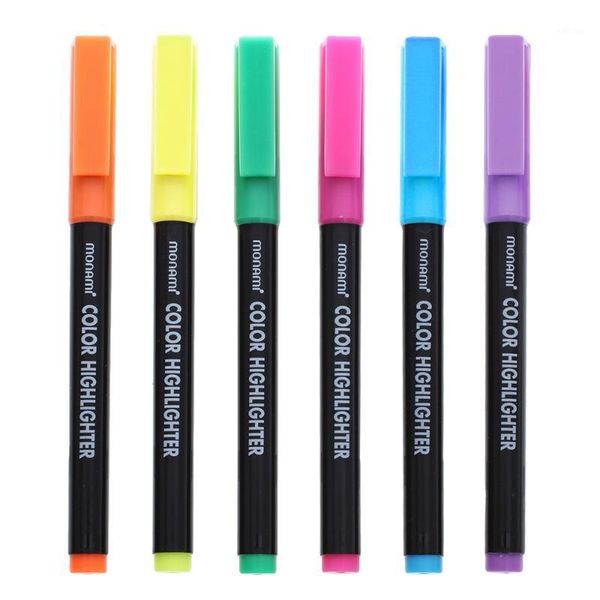 6 sets of korean monami 6 color highlighters oblique markers, colored marker pens, suitable for office and school stationery1, Black;red
6 sets of korean monami 6 color highlighters oblique markers, colored marker pens, suitable for office and school stationery1, Black;red