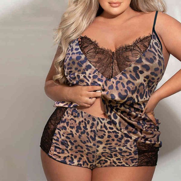 shiying lace pajamas women's home clothes personalized printed suspender large mm leopard print nightdress, Black;red
shiying lace pajamas women's home clothes personalized printed suspender large mm leopard print nightdress, Black;red