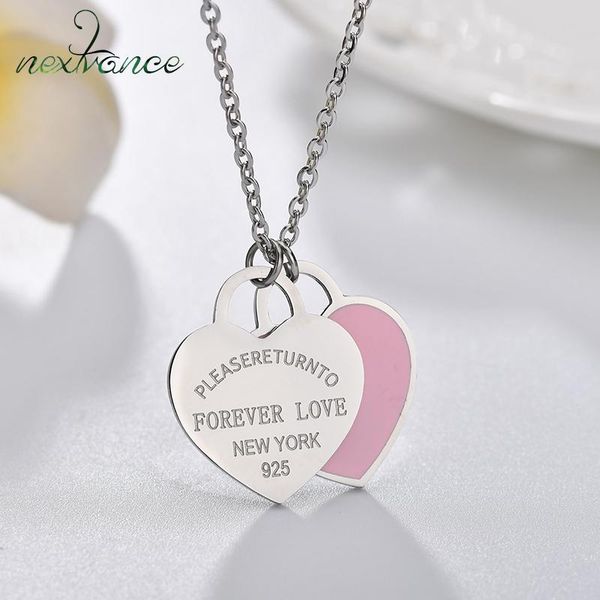 chains nextvance charm double heart necklace letter forever fashion pendant for wife girlfriend, Silver
chains nextvance charm double heart necklace letter forever fashion pendant for wife girlfriend, Silver