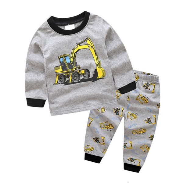 autumn excavator suit home children's cloth cotton long sve pajamas, Blue;red
autumn excavator suit home children's cloth cotton long sve pajamas, Blue;red