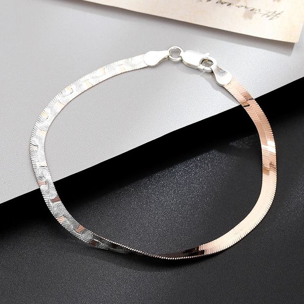 s925 sterling silver snakeskin for women fashion bracelet trend first jewelry creative simple bracelet eber1, Golden;silver
s925 sterling silver snakeskin for women fashion bracelet trend first jewelry creative simple bracelet eber1, Golden;silver