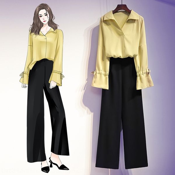 10ggv 2020 autumn new korean shirt style size women's clothing shirt pants fat shirtmm 200kg slim large pants suit two-piece set m996x, Gray
10ggv 2020 autumn new korean shirt style size women's clothing shirt pants fat shirtmm 200kg slim large pants suit two-piece set m996x, Gray