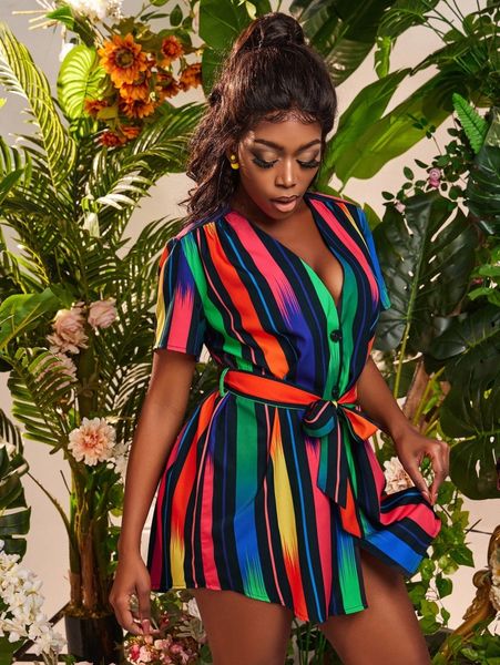 sxy striped print button front belted dress t0kj#, Black;gray
sxy striped print button front belted dress t0kj#, Black;gray