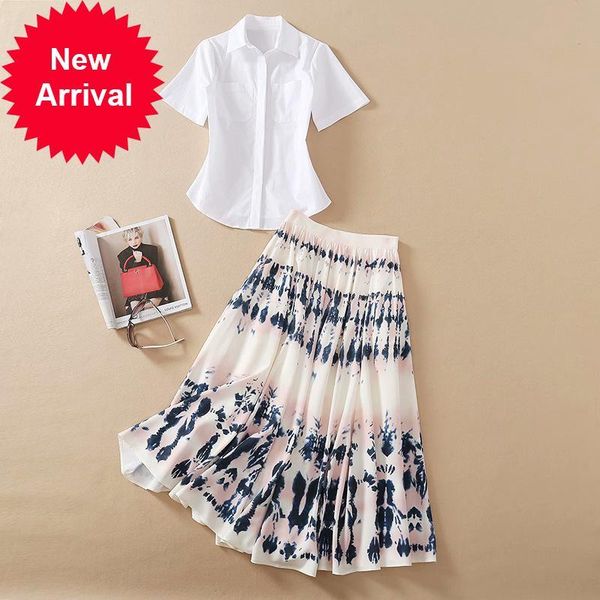 2021 new spring summer clue new female trend two white shirts + tie dye high waist long skirt define casual elegant clothes 9pkq, Gray
2021 new spring summer clue new female trend two white shirts + tie dye high waist long skirt define casual elegant clothes 9pkq, Gray