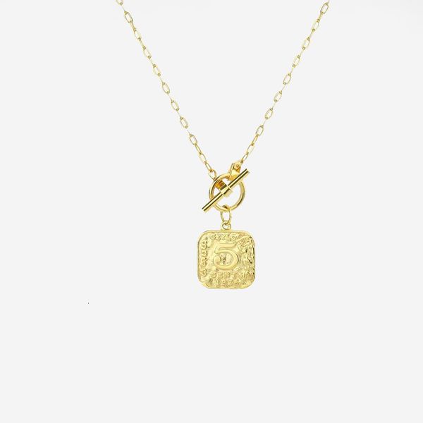 huanmu jewelry autumn winter sweater chain totem square ot buckle pendant lucky 5 square brand necklace, Silver
huanmu jewelry autumn winter sweater chain totem square ot buckle pendant lucky 5 square brand necklace, Silver