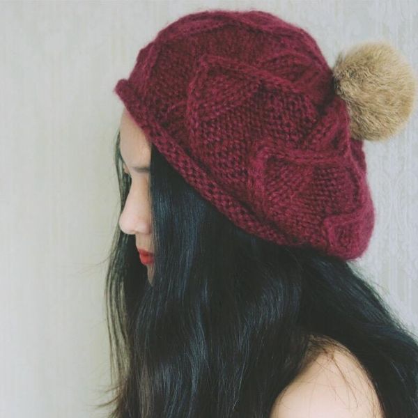 beanie/skull caps hand knitted woman woollen hats for autumn and winter korean fashion literature ear protectors beanies with fur ball, Blue;gray
beanie/skull caps hand knitted woman woollen hats for autumn and winter korean fashion literature ear protectors beanies with fur ball, Blue;gray
