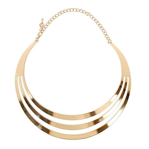 fashion women punk statement maxi necklace collier torque bijoux3 layers gold color round choker fashion jewelry, Golden;silver
fashion women punk statement maxi necklace collier torque bijoux3 layers gold color round choker fashion jewelry, Golden;silver