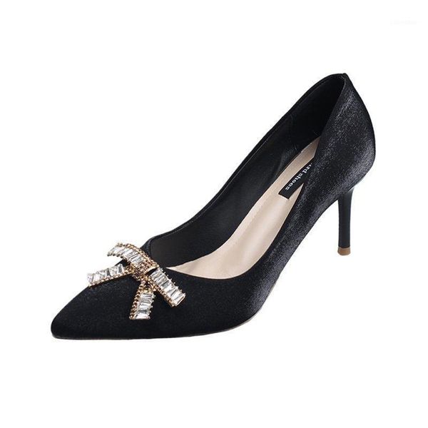 lady shoes elegant sequins crystal bow pointed toe women pumps party office shoe fashion high heel woman shoe1, Black
lady shoes elegant sequins crystal bow pointed toe women pumps party office shoe fashion high heel woman shoe1, Black