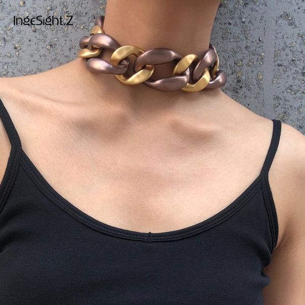 ingesight.z exaggerated curb cuban big chunky thick choker necklace punk hip hop mix color collar necklace for women men jewelry, Golden;silver
ingesight.z exaggerated curb cuban big chunky thick choker necklace punk hip hop mix color collar necklace for women men jewelry, Golden;silver