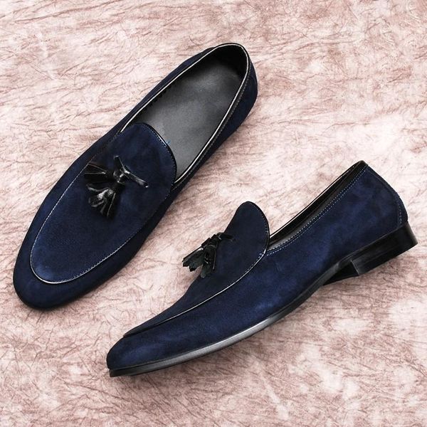 italian style blue black loafers tassel fringe men's suede lazy shoes summer fall driving boats
italian style blue black loafers tassel fringe men's suede lazy shoes summer fall driving boats