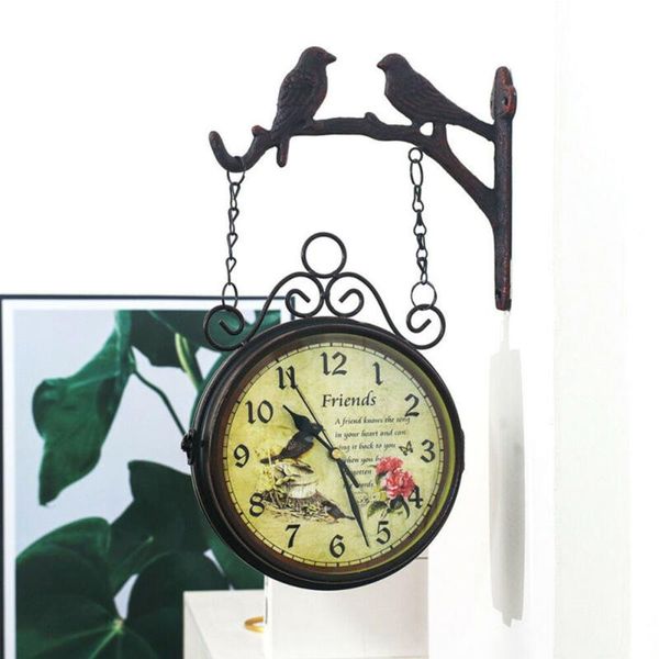 home decor garden gifts station iron double sided hanging vintage wall clock metal frame glass dial cover for christmas gift new
home decor garden gifts station iron double sided hanging vintage wall clock metal frame glass dial cover for christmas gift new