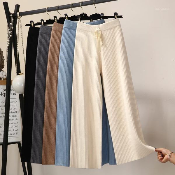 women's pants & capris knitted wid leg women korean solid lace up stretch waist trousers casual elastic large size ankle length pants1, Black;white
women's pants & capris knitted wid leg women korean solid lace up stretch waist trousers casual elastic large size ankle length pants1, Black;white